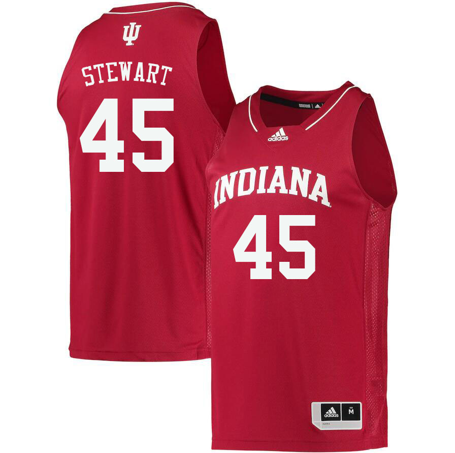 Men #45 Parker Stewart Indiana Hoosiers College Basketball Jerseys Sale-Crimson - Click Image to Close